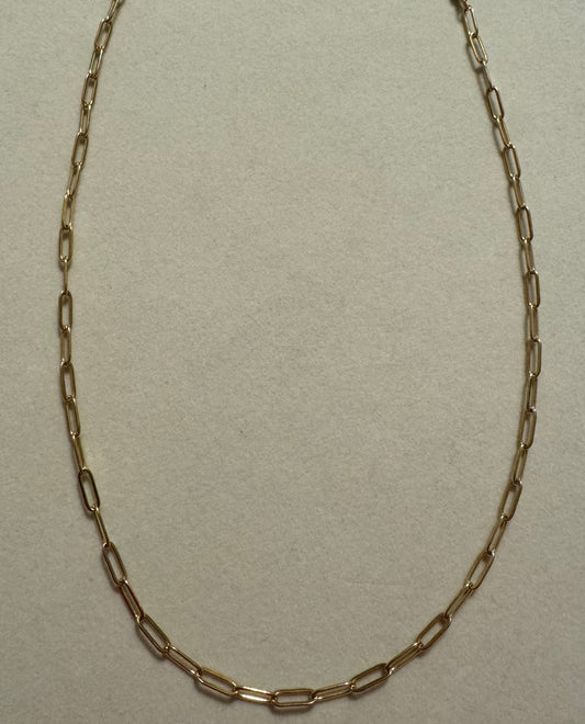 Paperclip Link Necklace  (Gold & Silver)