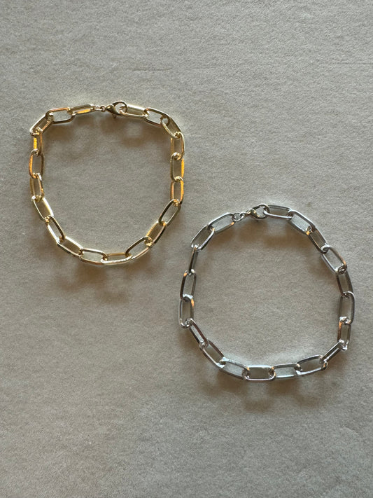 Paperclip Bracelet (Gold & Silver)